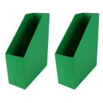 Romanoff Products Vertical Magazine Files, 11-1/2inH x 3-1/2inW x 9-1/2inD, Green, Pack Of 2 Files