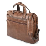 Bugatti Valentino Vegan Leather Briefcase, 12-1/2inH x 16-1/2inW x 5inD, Cognac