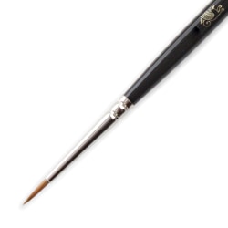 Winsor & Newton Series 7 Kolinsky Sable Pointed Round Paint Brush, Sable Hair, Black Size 3/0