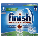 Finish Powerball Dishwasher Detergent Tabs, Fresh Scent, Box Of 20