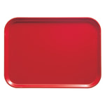 Cambro Camtray Rectangular Serving Trays, 14in x 18in, Signal Red, Pack Of 12 Trays