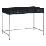 Office Star Vivos 42inW Writing Desk, Black/Chrome