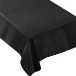 Amscan Metallic Fabric Table Cover, 60in x 84in, Black