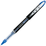 uniball Vision Elite Rollerball Pen, Fine Point, 0.5 mm, Dark Gray Barrel, Blue Ink