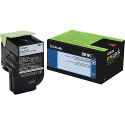 Lexmark 801K Return Program Black Toner Cartridge