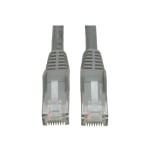 Eaton Tripp Lite Series Cat6 Gigabit Snagless Molded (UTP) Ethernet Cable (RJ45 M/M), PoE, Gray, 3 ft. (0.91 m) - Patch cable - RJ-45 (M) to RJ-45 (M) - 3 ft - UTP - CAT 6 - molded, snagless, stranded - gray