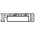 Xstamper One-Color Title Stamp, Pre-Inked, "Posted", Red