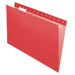 Office Depot Brand 2-Tone Hanging File Folders, 1/5 Cut, 8 1/2in x 14in, Legal Size, Red, Box Of 25 Folders