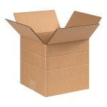 Partners Brand Multi-Depth Corrugated Boxes, 6in x 6in x 6in, Kraft, Bundle Of 25 Boxes