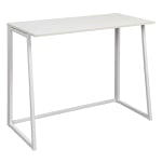 Office Star Contempo 36inW Tool-less Folding Writing Desk, White Oak/White