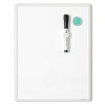 U Brands Contempo Magnetic Dry-Erase Board, 14in X 11in, White Plastic Frame (252U00-04)