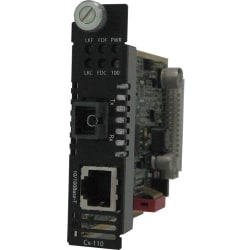 Perle C-110-M1SC2U - 10/100 Fast Ethernet Media and Rate Converter Module - 1 x Network (RJ-45) - 1 x SC Ports - 10/100Base-TX, 100Base-BX - 1.24 Mile - Internal