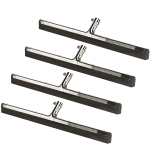 Alpine Dual Moss Standard Floor Squeegees, 22inW, Silver/Black, Pack Of 4 Squeegees