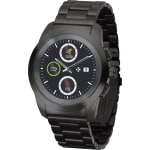 MyKronoz ZeTime Elite Hybrid Smartwatch, Petite, Brushed Black/Metal Link, KRZT1PE-BBK-BKMET