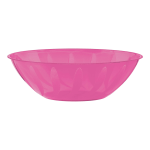 Amscan 10-Quart Plastic Bowls, 5in x 14-1/2in, Bright Pink, Set Of 3 Bowls