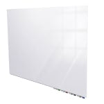 Ghent Aria Low-Profile Magnetic Glass Unframed Dry-Erase Whiteboard, 36in x 48in, White