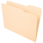 Office Depot Brand File Folders, 1/3 Tab Cut, Right Position, Letter Size, Manila, Pack Of 100