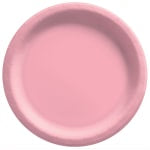 Amscan Paper Plates, 10in, New Pink, 20 Plates Per Pack, Case Of 4 Packs