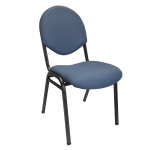 Office-Stor PLUS Banquet Padded Fabric Seat, Fabric Back Stacking Chair, 16in Seat Width, Blue Seat/Blue Frame, Quantity: 1