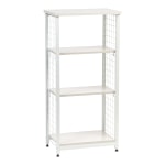 IRIS 48inH 3-Tier Mesh Open-Shelf, White