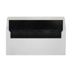 LUX #10 Foil-Lined Square-Flap Envelopes, Gummed Seal, White/Black, Pack Of 1,000