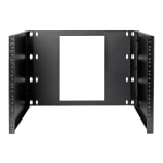 Tripp Lite 8U Wall-Mount Bracket for Small Switches and Patch Panels, Hinged - Network device mounting bracket - wall mountable - black - 8U - 19in