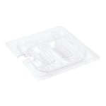 Cambro 1/6 Size Camwear Notched Food Pan Cover, Clear