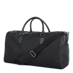 Bugatti Gin & Twill Textured Vegan Leather Duffle Bag With 14in Laptop Pocket, Black