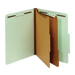 Office Depot Brand Pressboard Classification Folders With Fasteners, Letter Size (8-1/2in x 11in), 2-1/2in Expansion, Green, Box Of 10