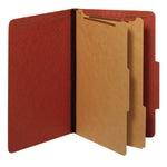 Office Depot Brand Pressboard Classification Folders With Fasteners, Legal Size, 100% Recycled, Red, Pack Of 10 Folders