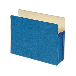 Smead Color File Pockets, Letter Size, 5 1/4in Expansion, 9 1/2in x 11 3/4in, Blue