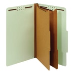 Office Depot Brand Pressboard Classification Folders With Fasteners, Legal Size, 100% Recycled, Light Green, Pack Of 10 Folders