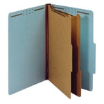 Office Depot Brand Classification Folders, 2 Dividers, Legal Size (8-1/2in x 14in), 2-1/2in Expansion, Blue, Box Of 10