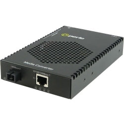 Perle S-1110PP-M1SC05U - Fiber media converter - 1GbE - 10Base-T, 100Base-TX, 1000Base-T, 1000Base-BX-U - RJ-45 / SC multi-mode - up to 1800 ft - 1310 (TX) / 1550 (RX) nm