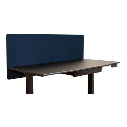 Luxor RECLAIM Acoustic Privacy Desk Panels, 48inW, Pacific Blue