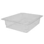 Cambro 1/2 Size Camwear Colander Food Pan, 3in x 10in x 13in, Clear