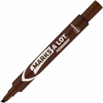 Avery Large Desk-Style Permanent Markers, Chisel Point, 4.76 mm, Brown, Pack Of 12