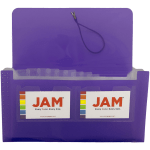 JAM Paper Expanding File, 3in Expansion, 5in x 8in, Purple