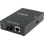 Perle S-110P-S1SC20U Media Converter - 1x PoE (RJ-45) Ports - 1 x SC Ports - 10/100Base-TX, 100Base-BX-U - 12.43 Mile - Rail-mountable, Rack-mountable, Wall Mountable