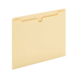 Office Depot Brand Manila File Jackets, Reinforced Tab, 8 1/2in x 11in, Box of 100 File Jackets