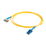 C2G 15m LC-ST 9/125 Duplex Single Mode OS2 Fiber Cable TAA - Yellow - 50ft - Patch cable - TAA Compliant - LC single-mode (M) to ST single-mode (M) - 15 m - fiber optic - duplex - 9 / 125 micron - OS2 - yellow