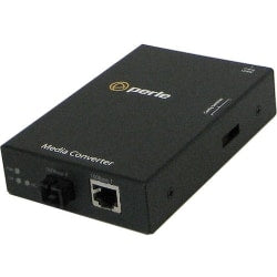 Perle S-100-M1SC2D - Fast Ethernet Media Converter - 1 x Network (RJ-45) - 1 x SC Ports - 100Base-BX, 100Base-TX - 1.24 Mile - Rail-mountable, Rack-mountable, Wall Mountable