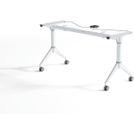 Lorell Training Table Base - White Folding Base - 2 Legs - 29.50in Height - Assembly Required