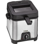 T-Fal Compact Deep Fryer, 10-7/16inH x 10-7/16inW x 10-7/16inH, Silver