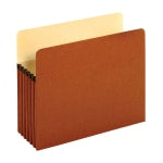 Pendaflex File Pockets, 5 1/4in Expansion, Letter Size, 30% Recycled, Brown, Box Of 10 File Pockets