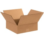 Partners Brand Flat Corrugated Boxes, 12in x 12in x 4in, Kraft, Pack Of 25