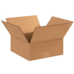 Partners Brand Flat Corrugated Boxes, 12in x 12in x 5in, Kraft, Pack Of 25