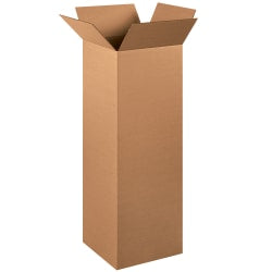 Partners Brand Tall Corrugated  Boxes, 12in x 12in x 36in, Kraft, Pack Of 15