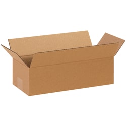 Partners Brand Long Corrugated  Boxes, 14inL x 6inH x 4inW, Kraft, Pack Of 25