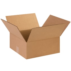 Partners Brand Flat Corrugated Boxes, 14in x 14in x 6in, Kraft, Pack Of 25